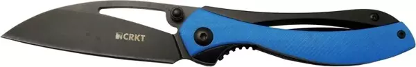 Crkt Pleroma 821A BL Mavi Kamp / Outdoor Çakı 18cm - Manuel, Kemerlikli, Kutulu - Image 1