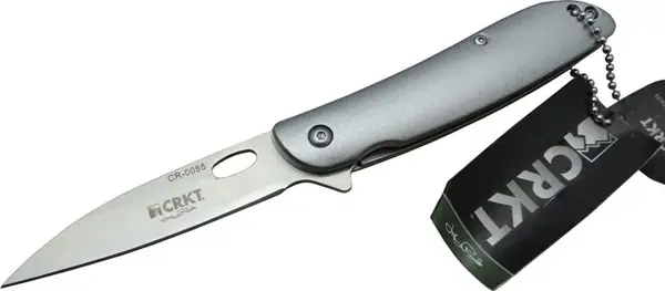 CRKT CR 0055 Kamp Çakı 18 cm - Otomatik, Metal Saplı, Kılıflı, Kutulu - Image 1