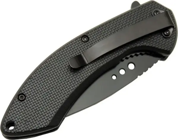Mtech 4215 Kırmızı Kamp Çakı 20cm- Yarı Otomatik, Kemerlikli, Oluklu - Image 1
