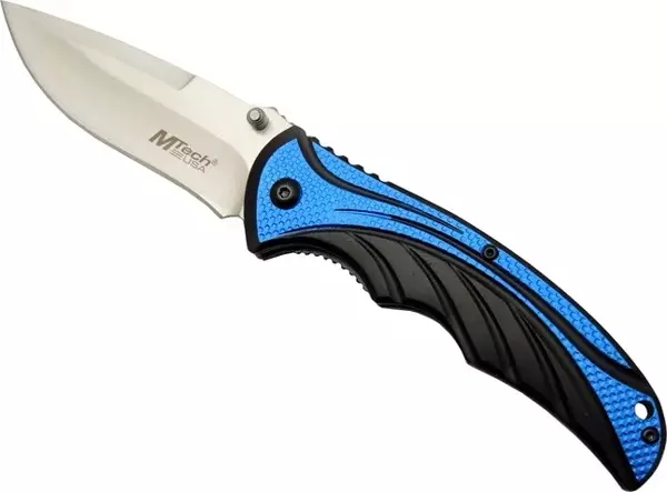 Mtech Handsome 454 Mavi Kamp Çakı 20cm - Yarı Otomatik, Kemerlikli - Image 1