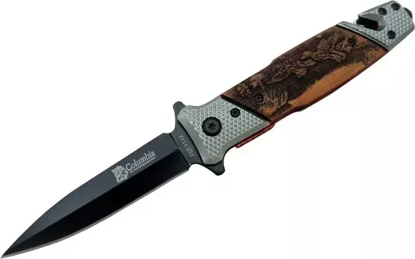 Columbia FST 1112 Kurtarma Kamp Çakı 21 cm - Yarı Otomatik, İp Kesmeli, Cam Perçinli - Image 1