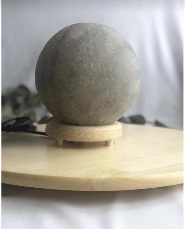 Küre Model Tuz Lambası Gri Tuz Çankırı Tuzu Lambası - Image 1