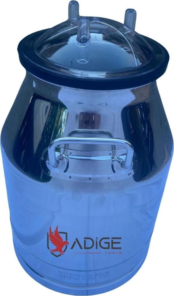 Yaprak Süt Sağım Makinesi Krom Güğüm 30 Lt Kapak Dahil - Image 1