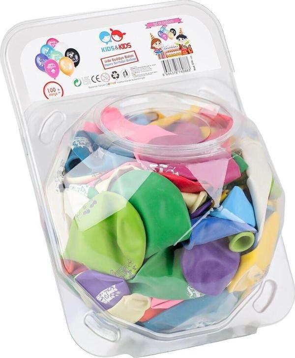 STR-122 KİDS KİDS İYİKİ DOĞDUN BALON 100LÜ KOLİ 36 PK - Image 1