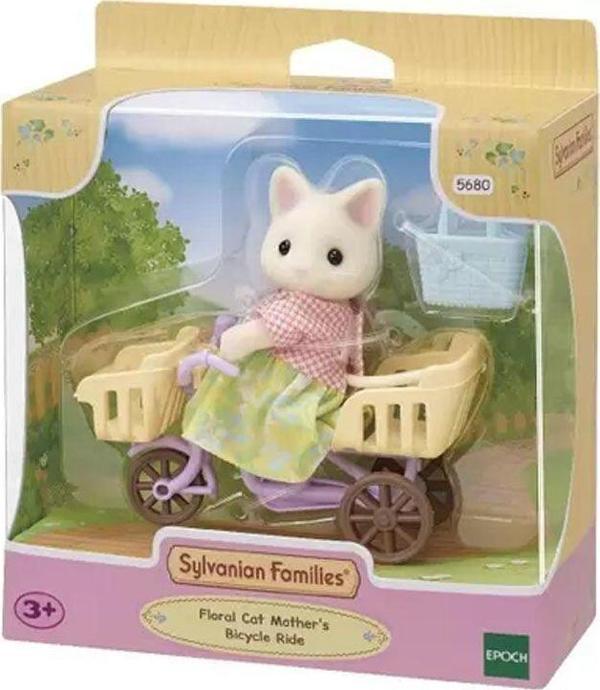 5680 Sylvanian Families Çiçekli Kedi Anne ve Bisikleti +3 yaş - Image 1