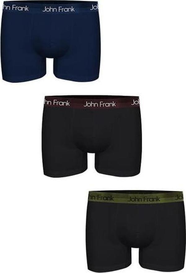 John Frank Premium 3'lü Erkek Boxer JF3BPB04 - Image 1