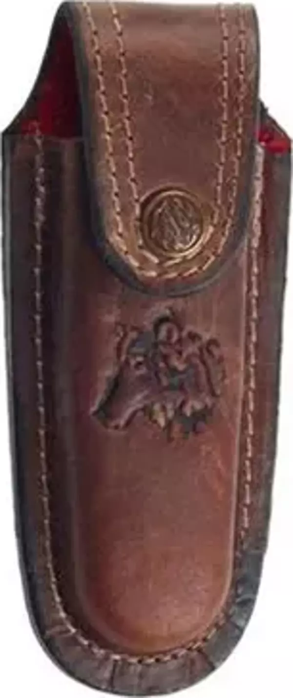 Kurt Figürlü Hakiki Deri Çakı Kılıfı No:3, 13 x 4 cm - Kemerlikli - Image 1