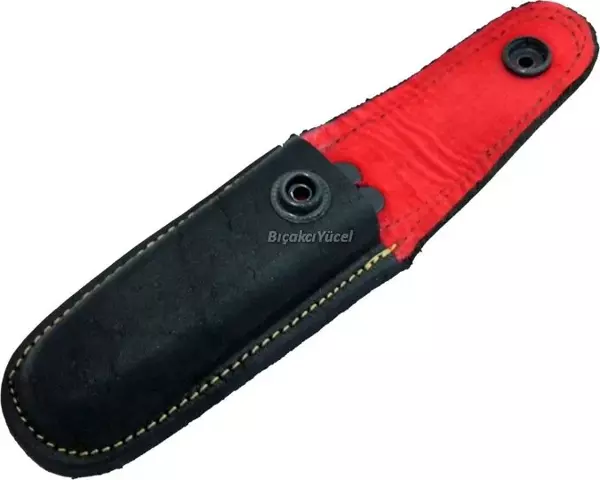 Hakiki Deri Çakı Kılıfı No:2 - 12 cm, Kemerlikli - Image 1