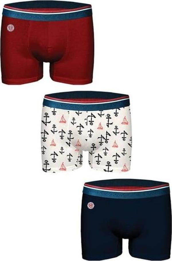 John Frank Marine 3'lü Erkek Boxer JF3BM11 - Image 1