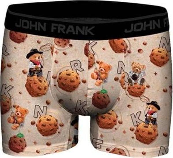 John Frank Dijital Baskılı Erkek Boxer JFBD348-TEDDY COOKIE - Image 1