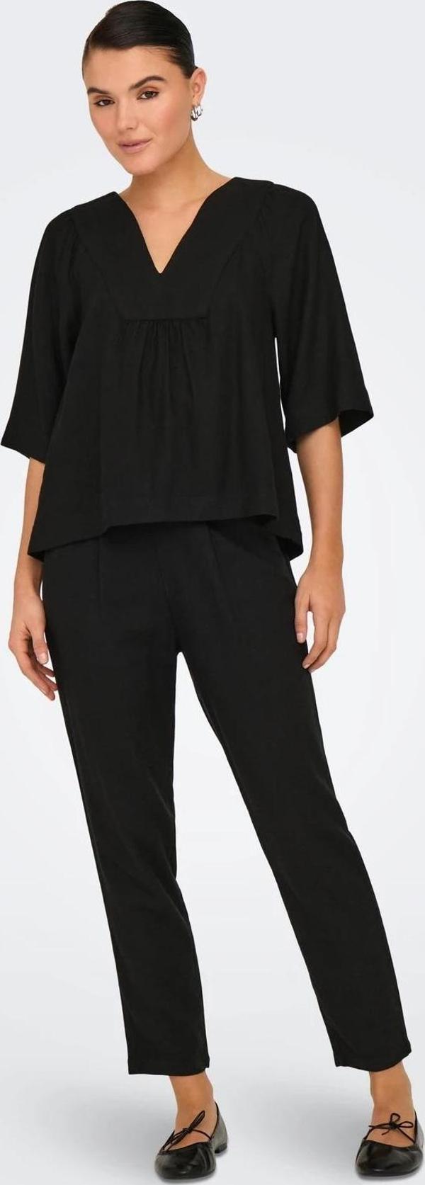 Only Onlcaro-Poptrash Easy Linen Kadın Pantolon 15278710 - Image 1