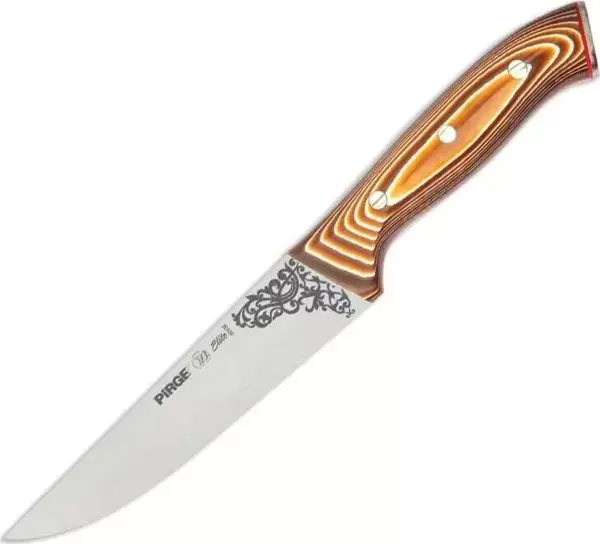 Pirge 32102 Elite Kurban, Kasap Bıçağı 16,5 cm - Kahverengi Perçinli Kompozit Sap - Image 1