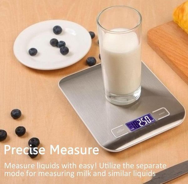 Lüx Dijital Mutfak Terazisi 5 Kg 1 Gr Hassas Paslanmaz Çelik + Pil - Image 1
