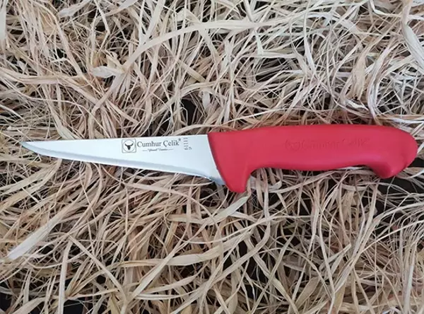 Sürmene Cumhur Çelik 61111 Kasap Sıyırma Bıçağı, 12,5 cm, Kaymaz Sap - Image 1