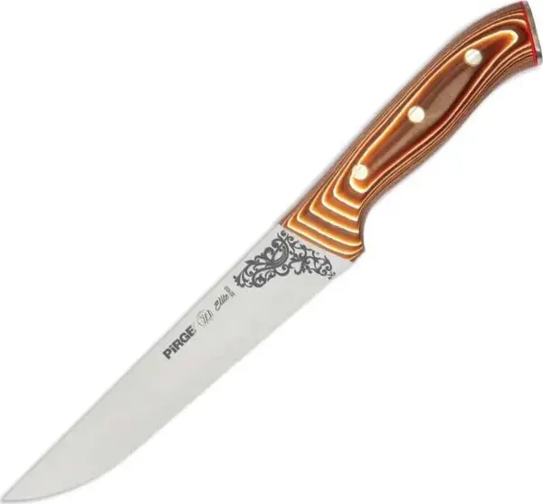Pirge 32103 Elite Kurban, Kasap Bıçağı 19 cm - Kahverengi Perçinli Kompozit Sap - Image 1