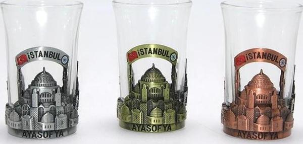 Tekli Metal Cam Bardaklı Shot Bardak - Image 1