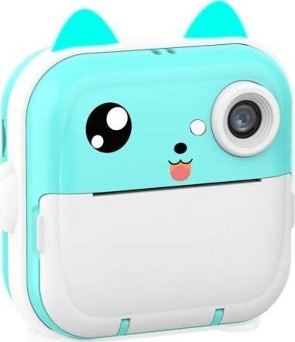 Fotoğraf Makinesi AE110 Mavi Anlık Termal Yazıcılı Dijital Çocuk Kamerası 2.0 Inc HD Şipşak - Image 1
