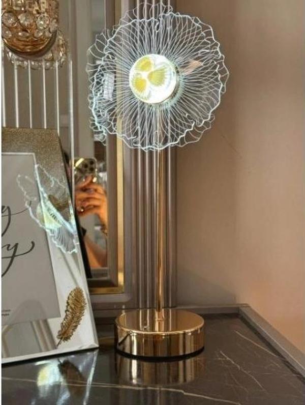 Çiçek Tasarımlı LED Masa Lambası - Image 1