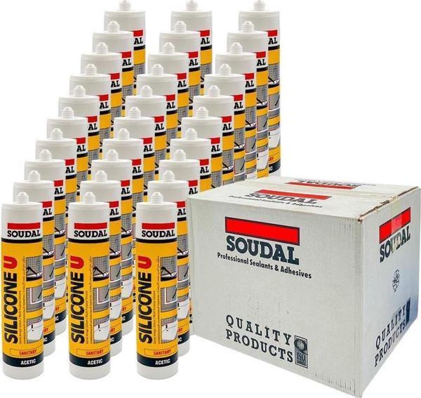 Soudal Silicone U Genel Amaçlı Silikon Kartuş Şeffaf 280 gr. - 30'lu Paket - Image 1
