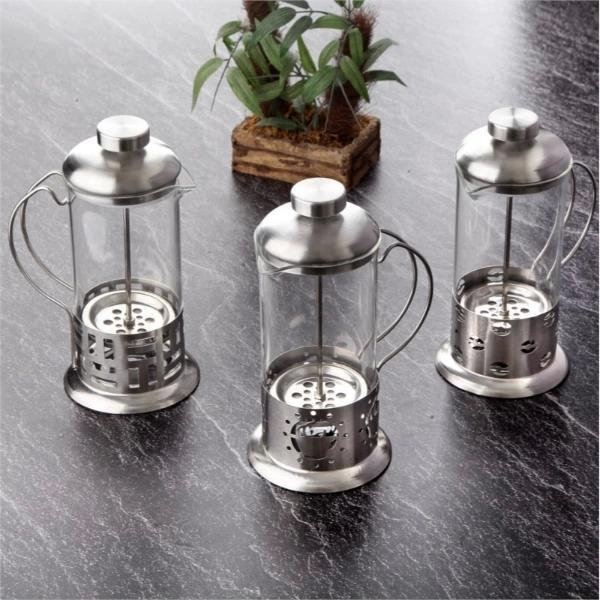 Çelik Kulplu Cam French Press - 350 ml - Image 1