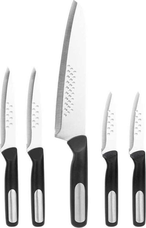 Tantitoni 5 Parça Siyah Metal Detaylı Bıçak Seti  - Image 1