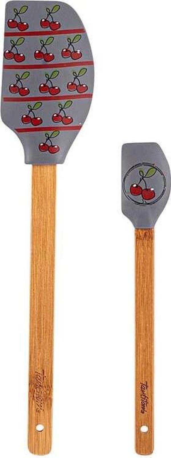 Tantitoni Gri Desenli 2li Silikon Spatula Seti  - Image 1