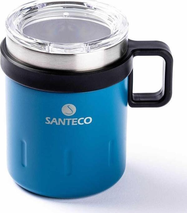 Tantitoni Santeco Çift Katmanlı Paslanmaz Çelik Termos Bardak 350ml Mavi  - Image 1