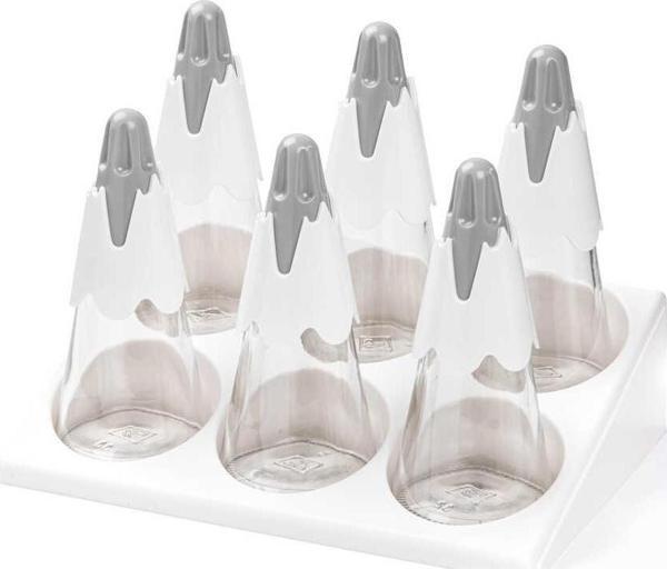 Tantitoni Standlı 6lı Kule Cam Baharatlık Seti 90ml  - Image 1