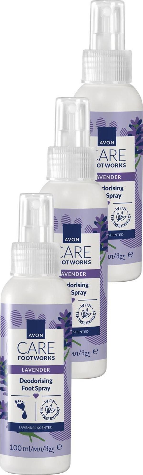 Footworks Lavanta Özlü Koku Önleyici Ayak Spreyi 100ml Üçlü Paket - Image 1