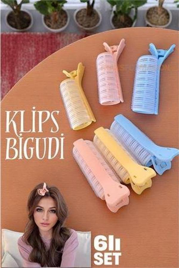 Klipsli Saç Bigudisi Isısız Doğal Bukle Gece Bigudisi 3 cm 6'lı Set - Image 1