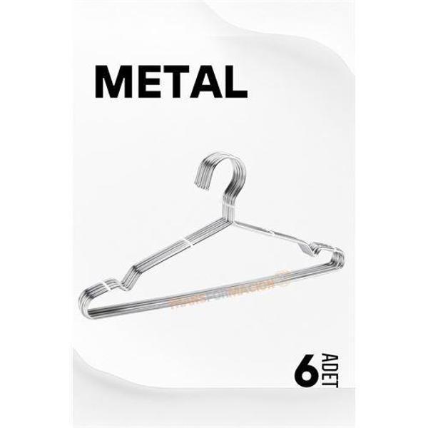 Metal Elbise Askısı Ekonomik 6 Adet Askı Seti - Image 1