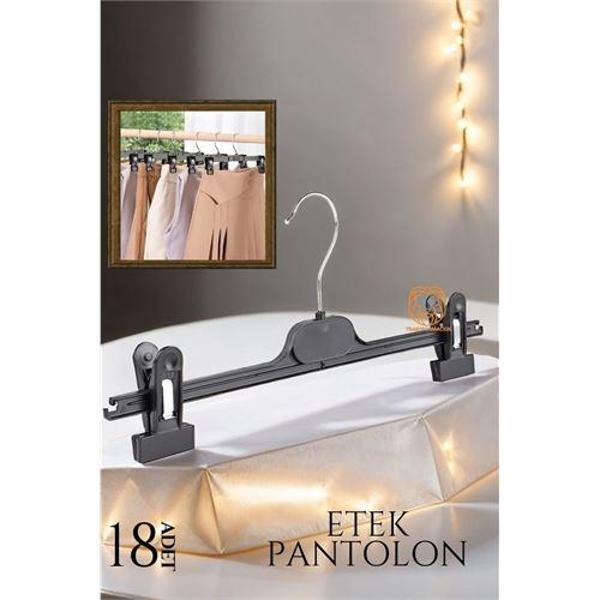 Etek Pantolon Eşarp Kıskaçlı Askı 18'li SET - Image 1