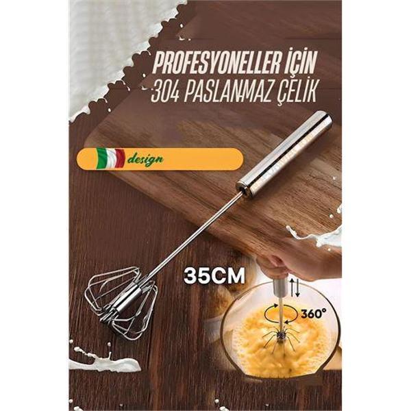 Dönerli Çırpıcı 304 Paslanmaz Çelik Yumurta Çırpıcı - Image 1