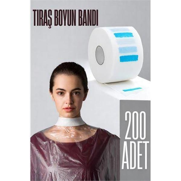 Kuaför Tıraş Boyun Bandı - Berber Boyun Bandı Tek Kullanımlık Boyun Bandı 200 Adet - Image 1