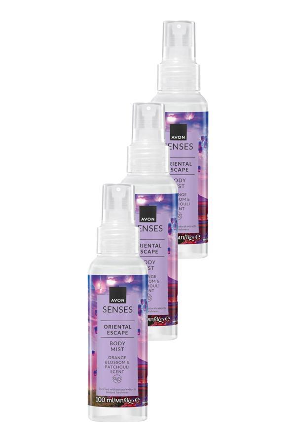 Senses Oriental Escape Portakal Çiçeği ve Paçuli Kokulu Vücut Spreyi 100ML Üçlü Set - Image 1
