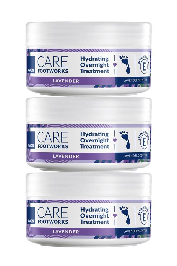 Footworks Lavanta Özlü Gece Uygulanan Bakım Kremi 150ml Üçlü Paket - Image 1
