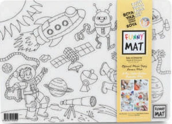 Funny Mat - Uzay Ve Dinozorlar 25 X 35 Cm - Image 1