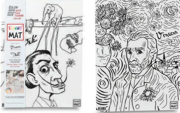 Funny Mat - Vıncent Van Gogh Ve Salvador Dalı 25 X 35 Cm - Image 1