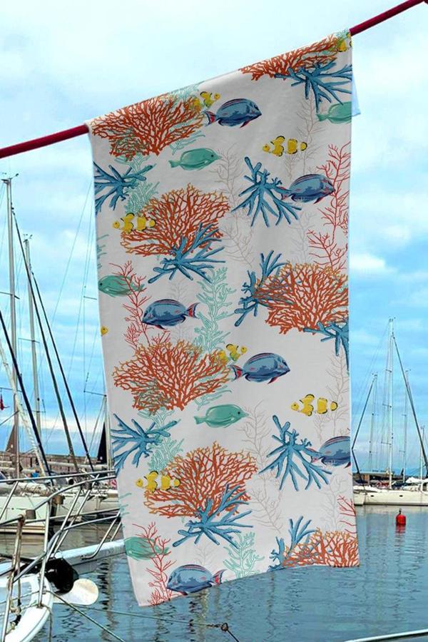 Dijital Baskılı Unisex Deniz Havuz Plaj Havlusu 70x150 cm. // H093 - Image 1