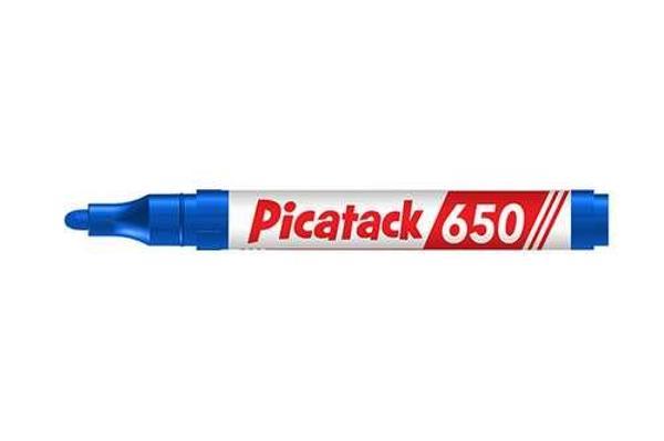 Picador Picatack Permanent Marker Kalem 1,5-3 Mm Yuvarlak Uç Mavi 650 (10 Lu Paket) - Image 1