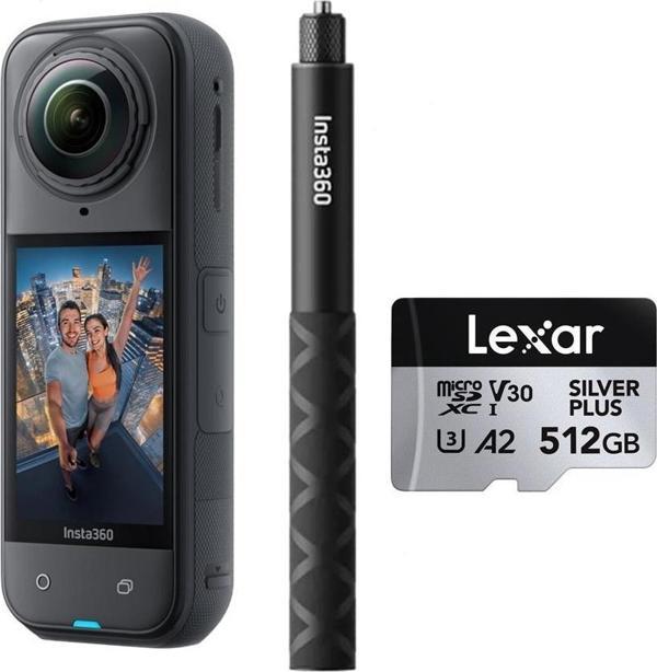 Insta360 X5 114cm Invisible Stick + 512GB Kartlı Kit - Image 1