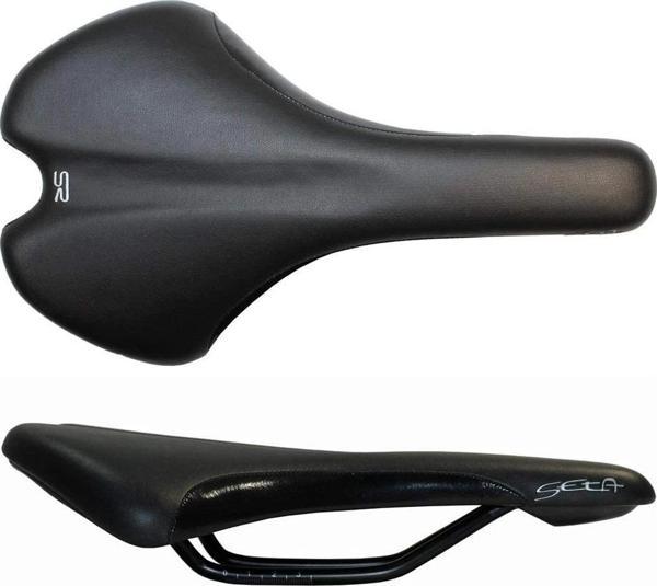 SELLE ROYAL SETA SELE ÇELİK RAY KELEPÇESİZ 260MM 130MM SİYAH ANTRASİT - Image 1