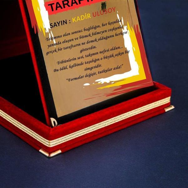 Sarı Kırmızı Taraftara Özel Tasarımlı Hediyelik Teşekkür Plaketi - Image 1