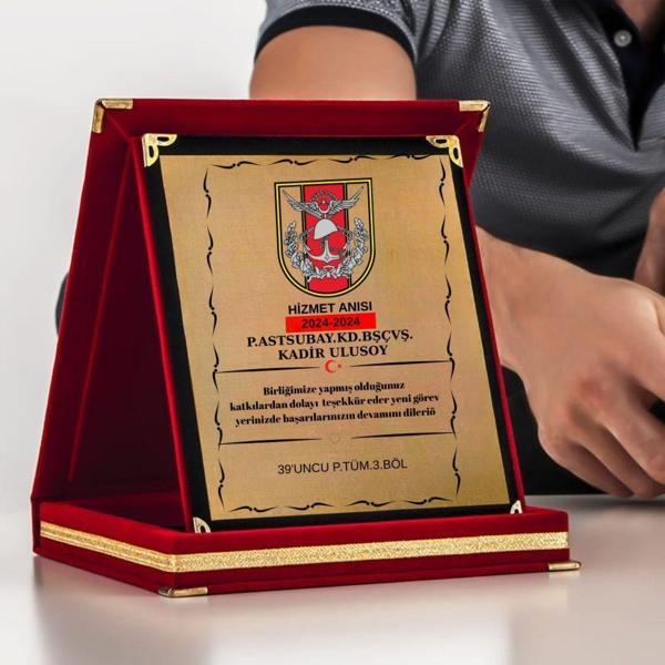 Türk Silahlı Kuvetleri Personeline Özel Hediyelik Teşekkür Plaketi - Image 1
