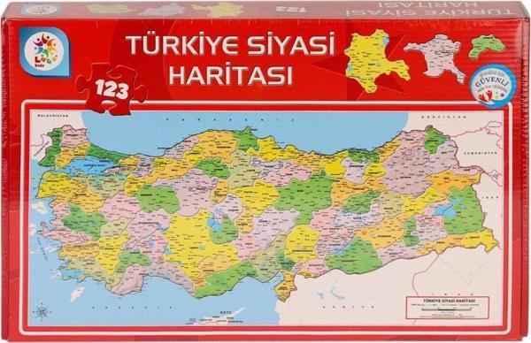 Siyasi Harita Puzzle 64x32CM 123 Parça - Image 1