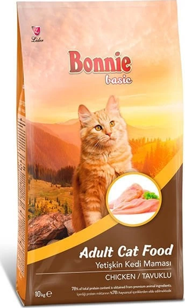 Bonnie Basic Tavuklu Yetişkin Kedi Maması 10 Kg - Image 1