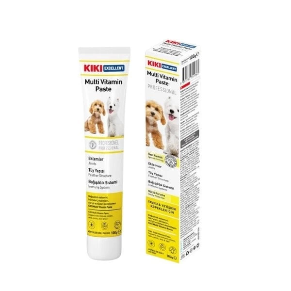 Kiki Excellent Bağışıklık Sistemi Destekleyici Yavru ve Yetişkin Multi Vitamin Köpek Macunu 100 Gr - Image 1