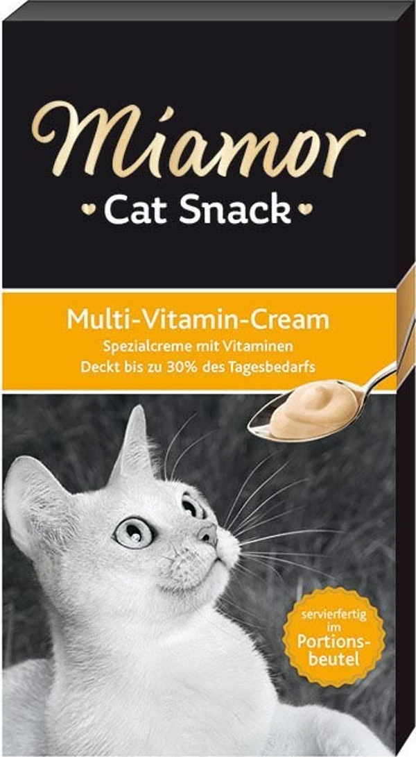 Miamor Cream Multivitamin Katkılı Sıvı Kedi Ödül Maması 6x15 Gr - Image 1