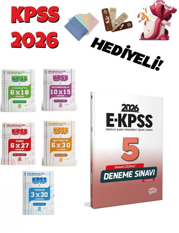 2025 EKPSS Tamamı Çözümlü Deneme Sınavı Seti 6 Kitap Bigelio ve Editör Yayınları - Bi bigelio - Image 1