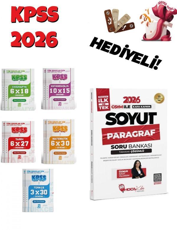 2026 KPSS TYT ALES DGS Soyut Paragraf Soru Bankası ve GK-GY Deneme Seti 6 Kitap Bigelio ve Hoca Kafa - Bi bigelio - Image 1